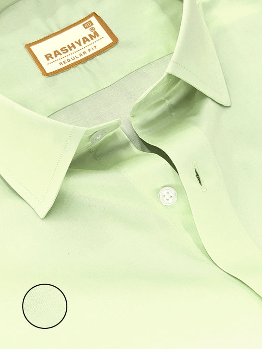 Avellino Luxurious Frost Green Super Soft Cotton Shirt For Men