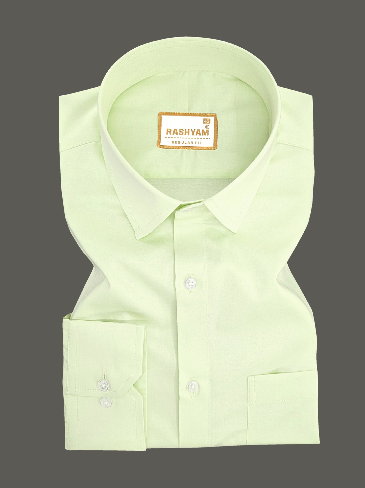 Avellino Luxurious Frost Green Super Soft Cotton Shirt For Men