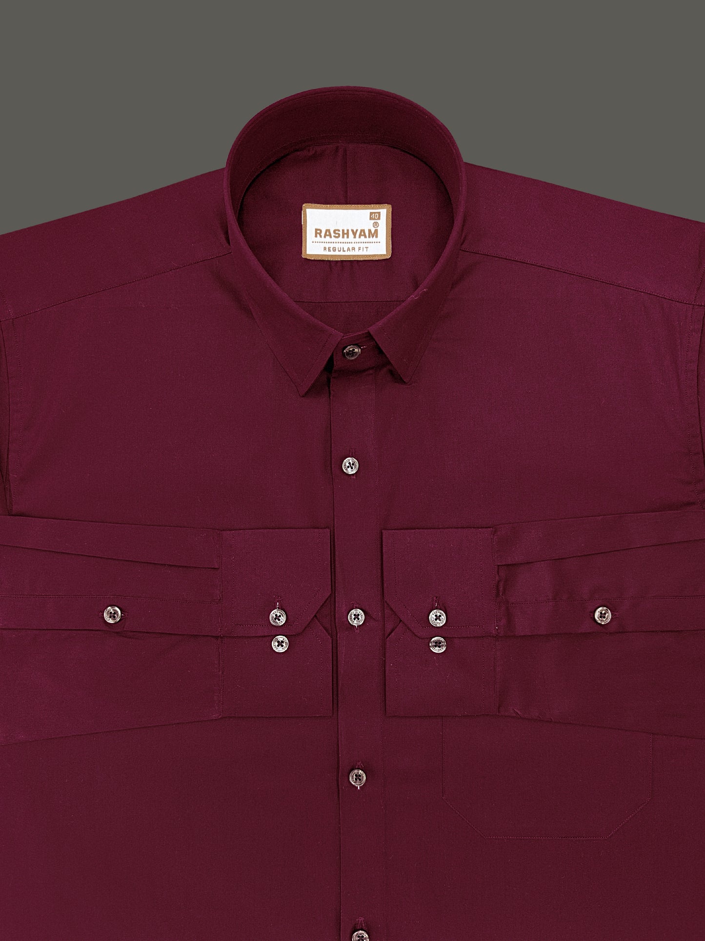 Avellino Luxurious Maroon Super Soft Cotton Shirt For Men