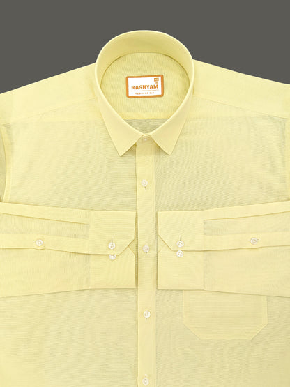 Pescara Yellow Luxurious Italian Linen Cotton Shirt