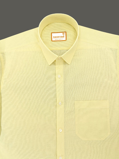 Pescara Yellow Luxurious Italian Linen Cotton Shirt