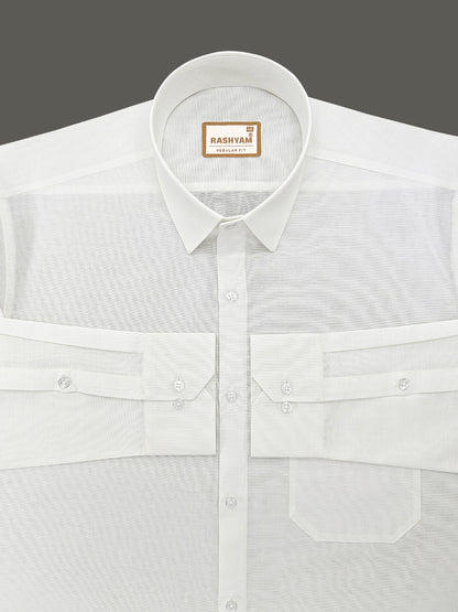 Pescara Bright White Luxurious Italian Linen Shirt