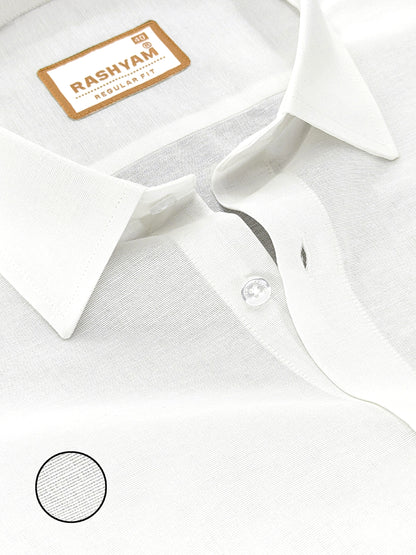 Pescara Bright White Luxurious Italian Linen Shirt