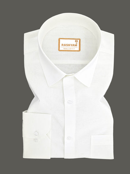 Pescara Bright White Luxurious Italian Linen Shirt