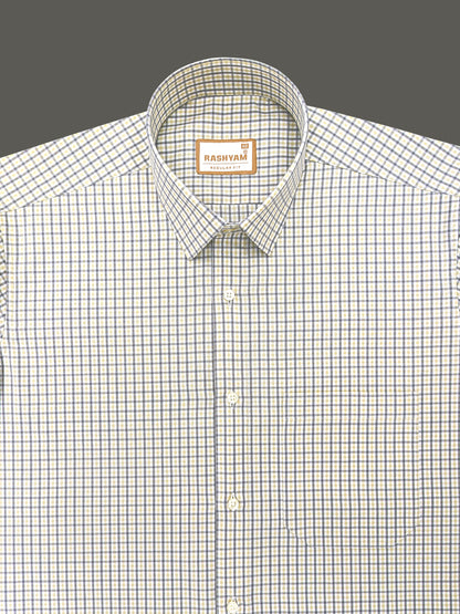 Atrani Grey And Light Checks Professional Formal Shirt For Men