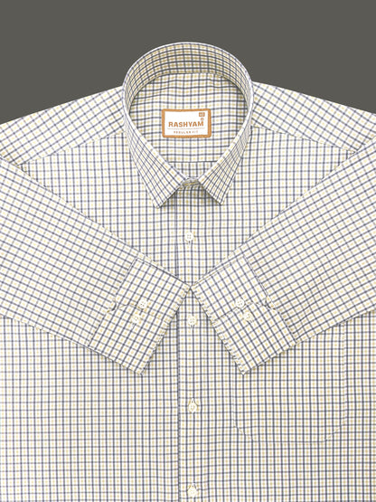 Atrani Grey And Light Checks Professional Formal Shirt For Men