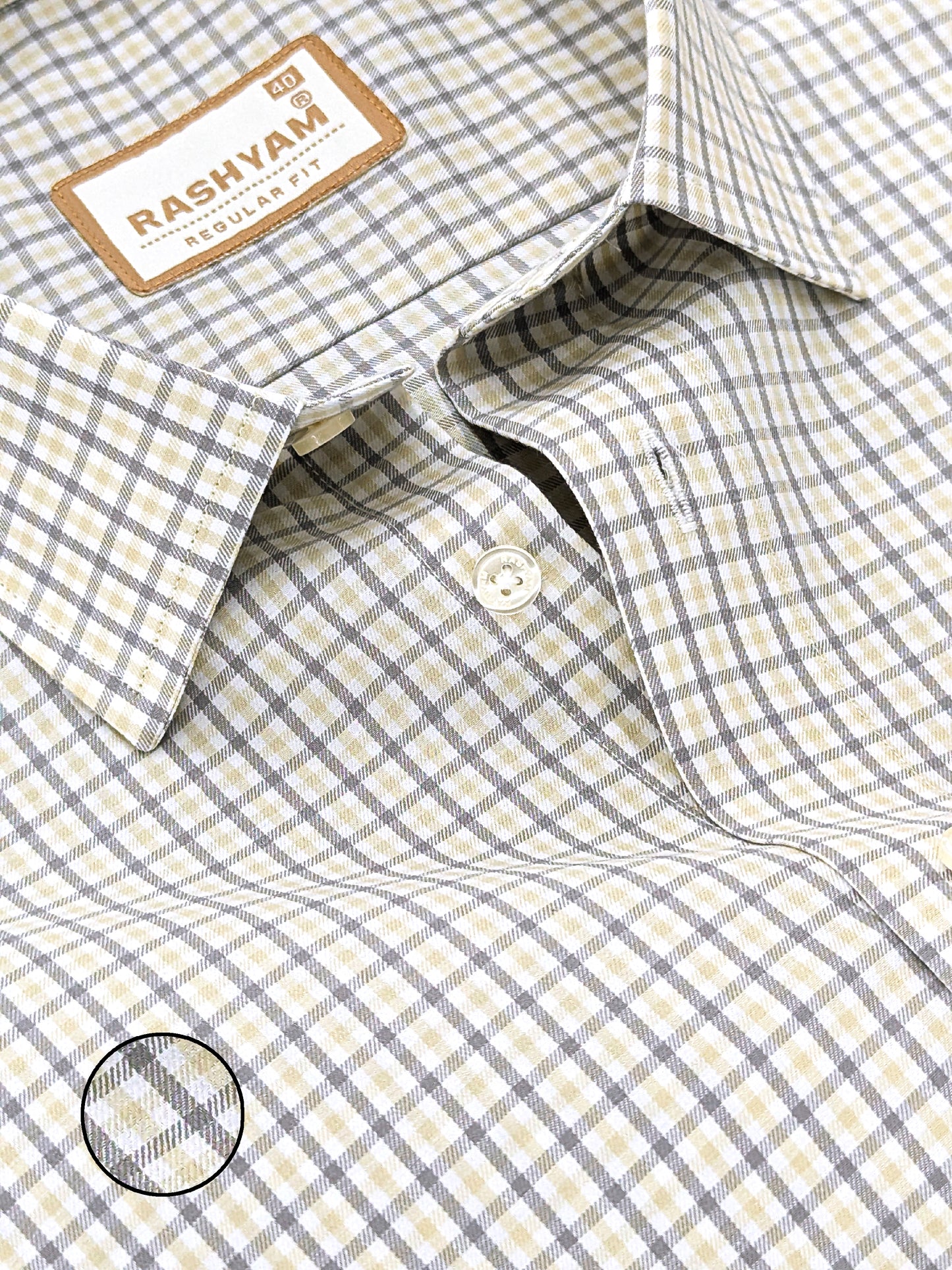 Atrani Grey And Light Checks Professional Formal Shirt For Men