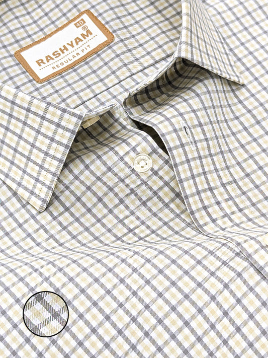 Atrani Grey And Light Checks Professional Formal Shirt For Men