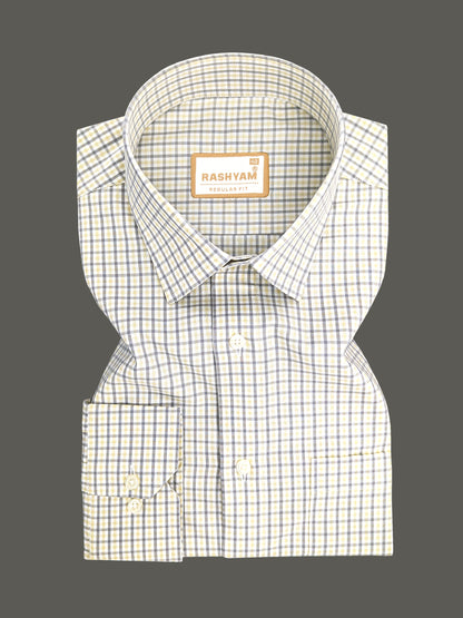 Atrani Grey And Light Checks Professional Formal Shirt For Men