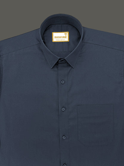Avellino Luxurious Dark Grey Soft Cotton Shirt For Men