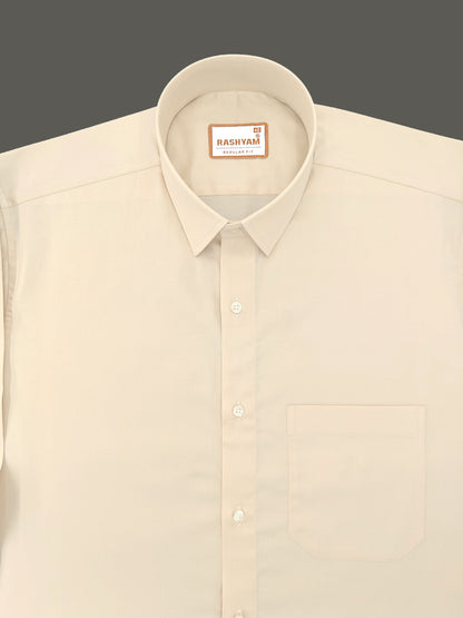 Compiano Premium Giza Cotton Latte Brown Formal Shirt