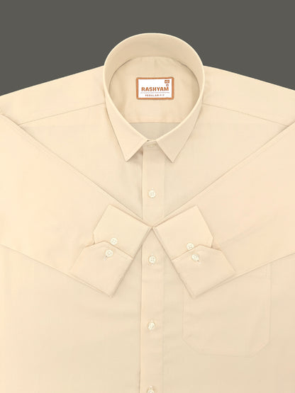 Compiano Premium Giza Cotton Latte Brown Formal Shirt