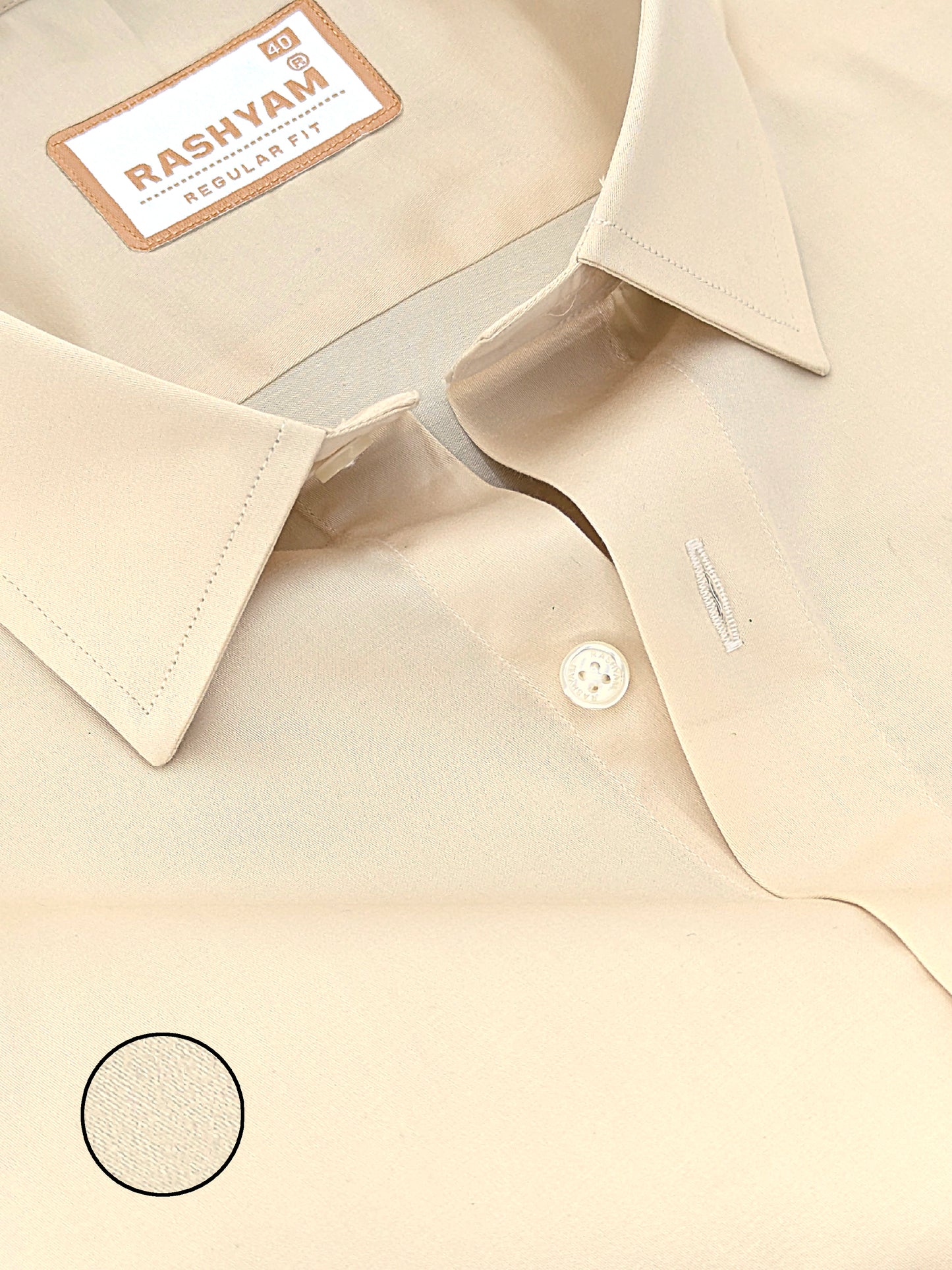 Compiano Premium Giza Cotton Latte Brown Formal Shirt