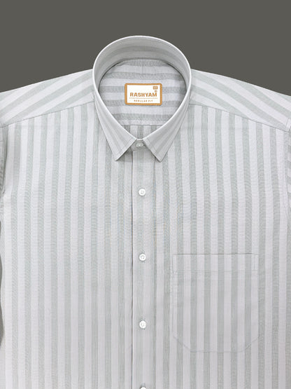 Spello Grey Line Premium Cotton Formal Shirt For Men