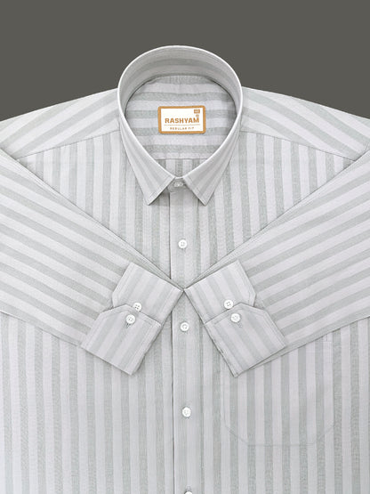 Spello Grey Line Premium Cotton Formal Shirt For Men
