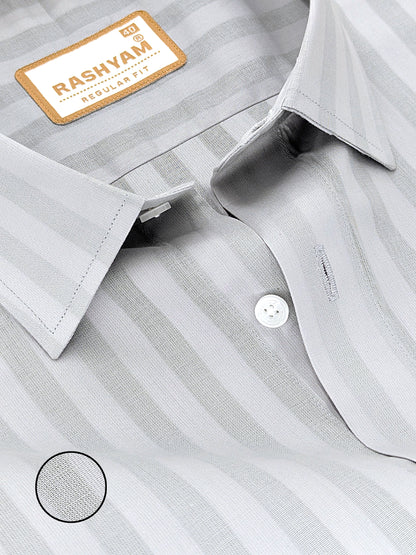 Spello Grey Line Premium Cotton Formal Shirt For Men