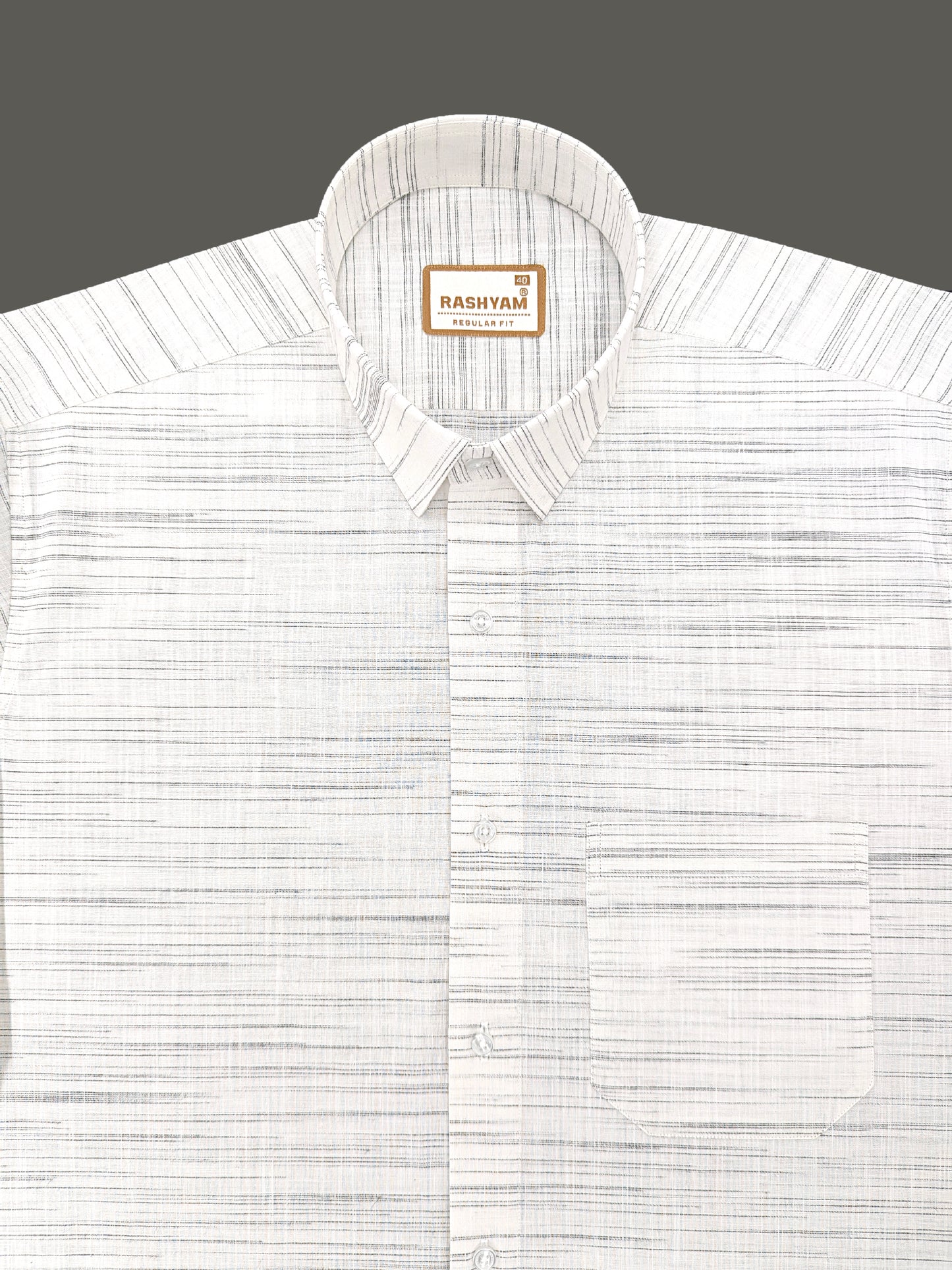 Antique Cream With Black Thread Designer Formal Shirt For Men
