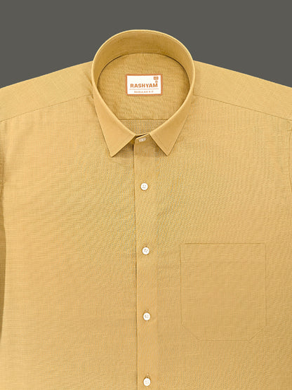 Barboni Mustard Yellow Luxurious Italian Linen Shirt