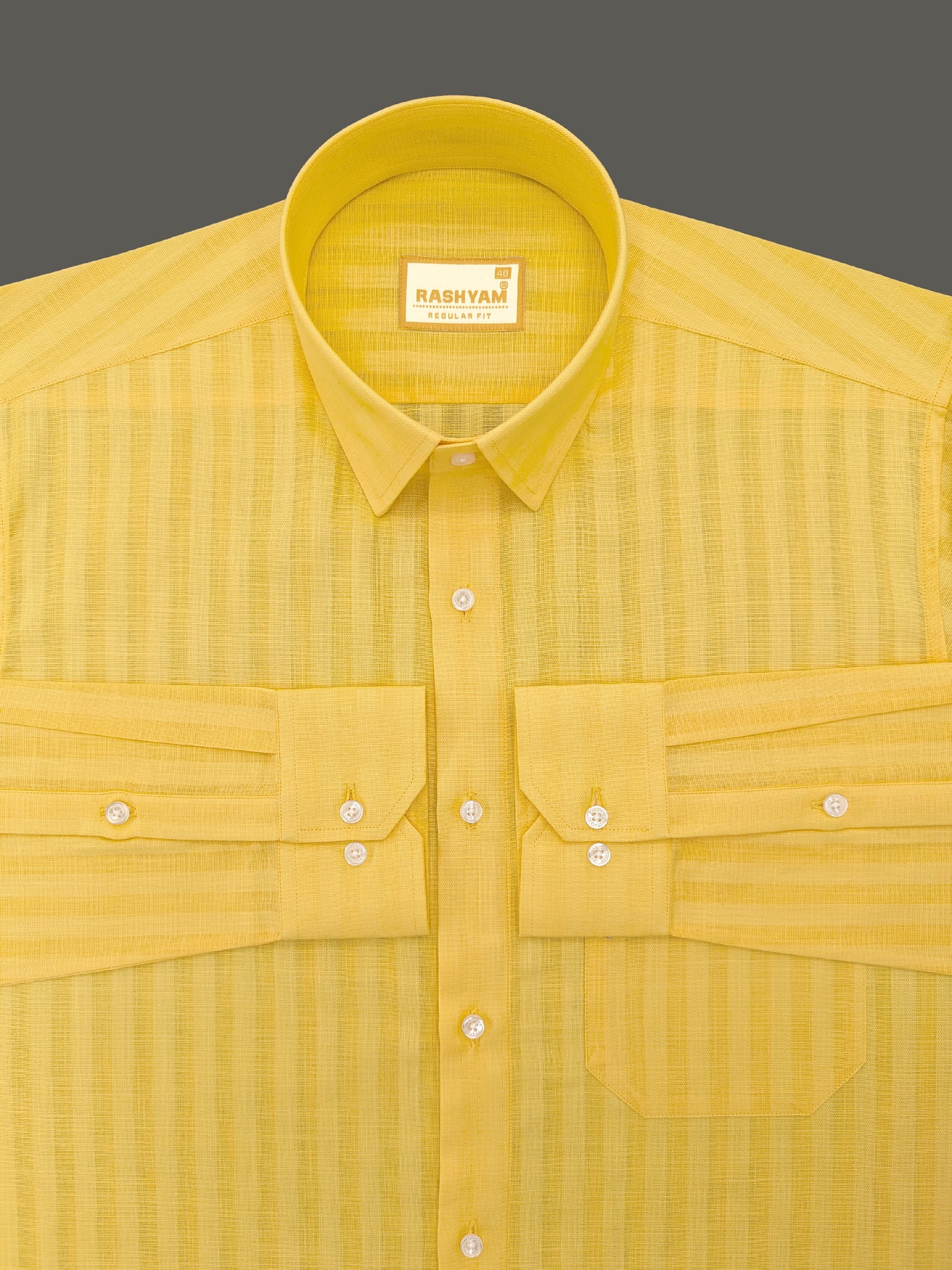 Yellow Line Luxurious Italian Linen Shirt