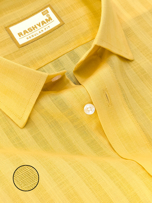 Yellow Line Luxurious Italian Linen Shirt