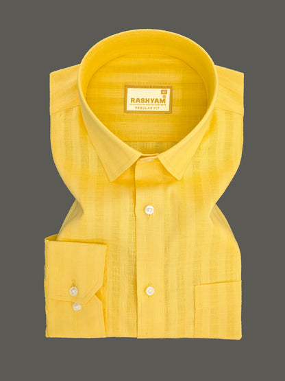 Yellow Line Luxurious Italian Linen Shirt