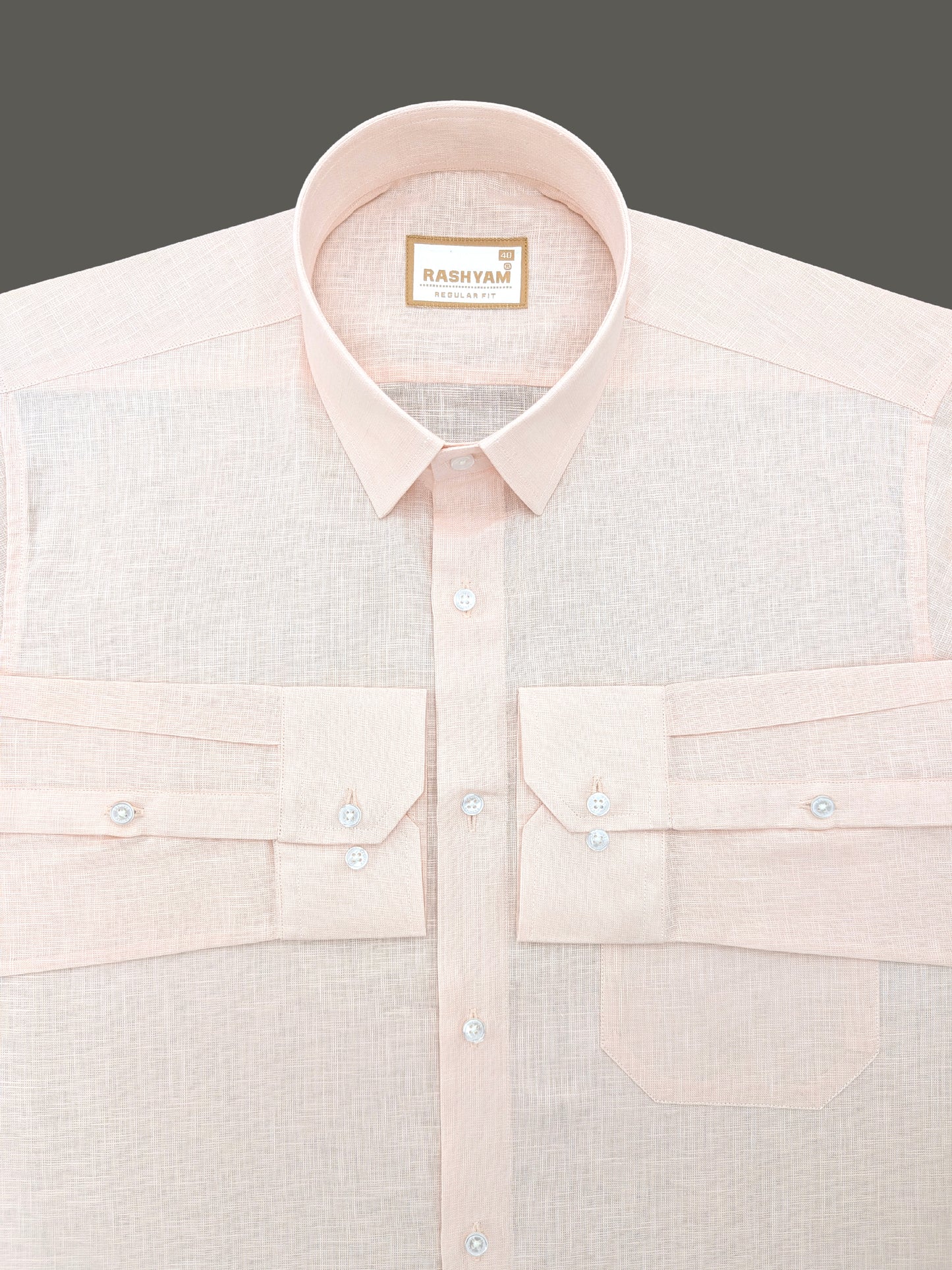 Powder Pink Luxurious Italian Linen Shirt