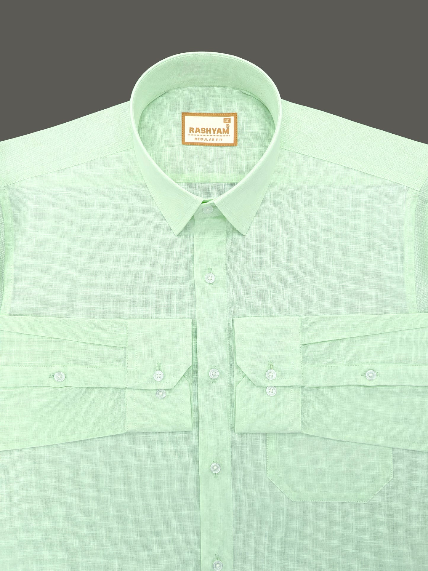 Pastel Green Luxurious Italian Linen Shirt