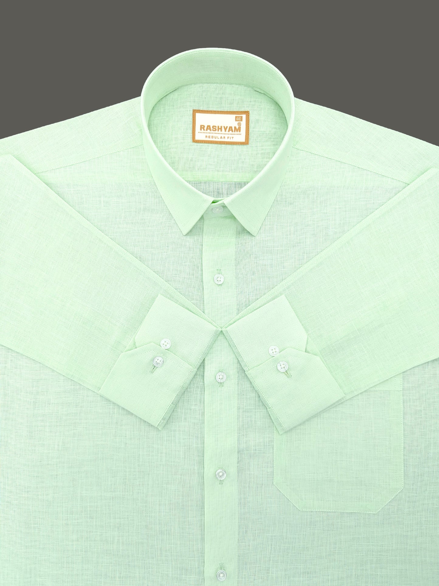 Pastel Green Luxurious Italian Linen Shirt