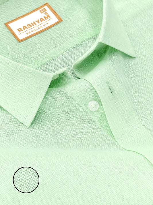 Pastel Green Luxurious Italian Linen Shirt