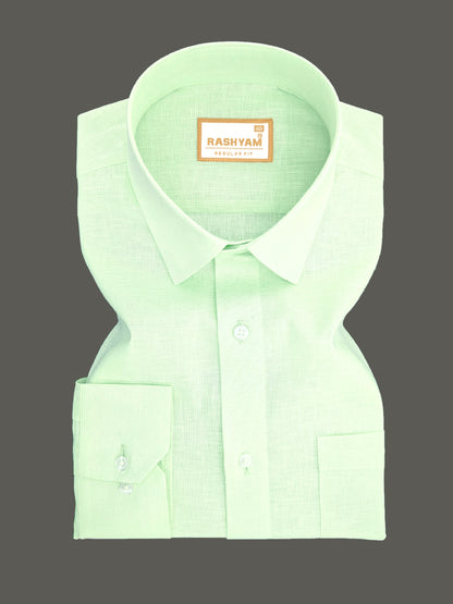 Pastel Green Luxurious Italian Linen Shirt