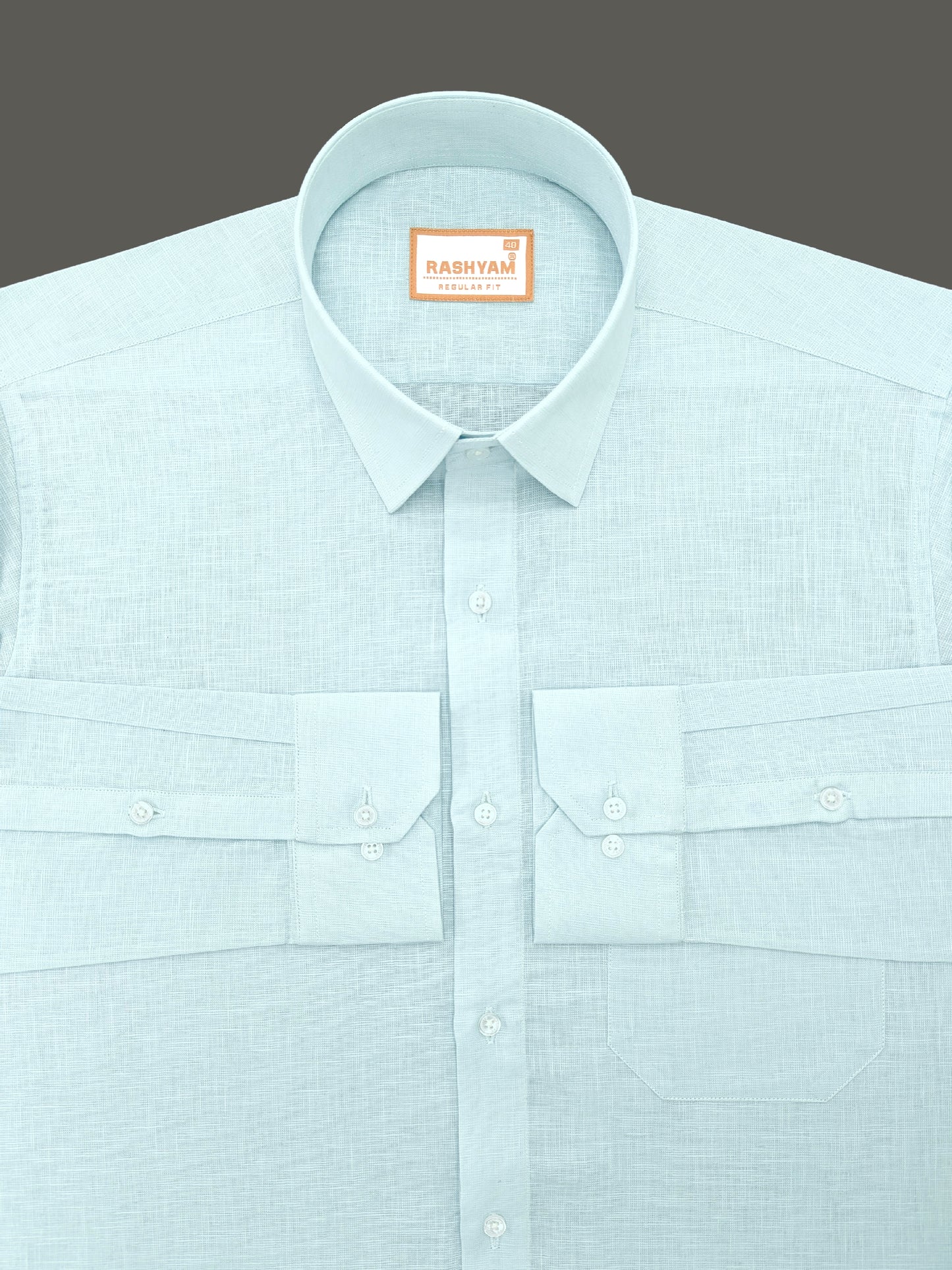 Ice Blue Luxurious Italian Linen Shirt