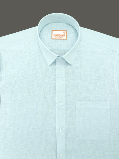 Ice Blue Luxurious Italian Linen Shirt