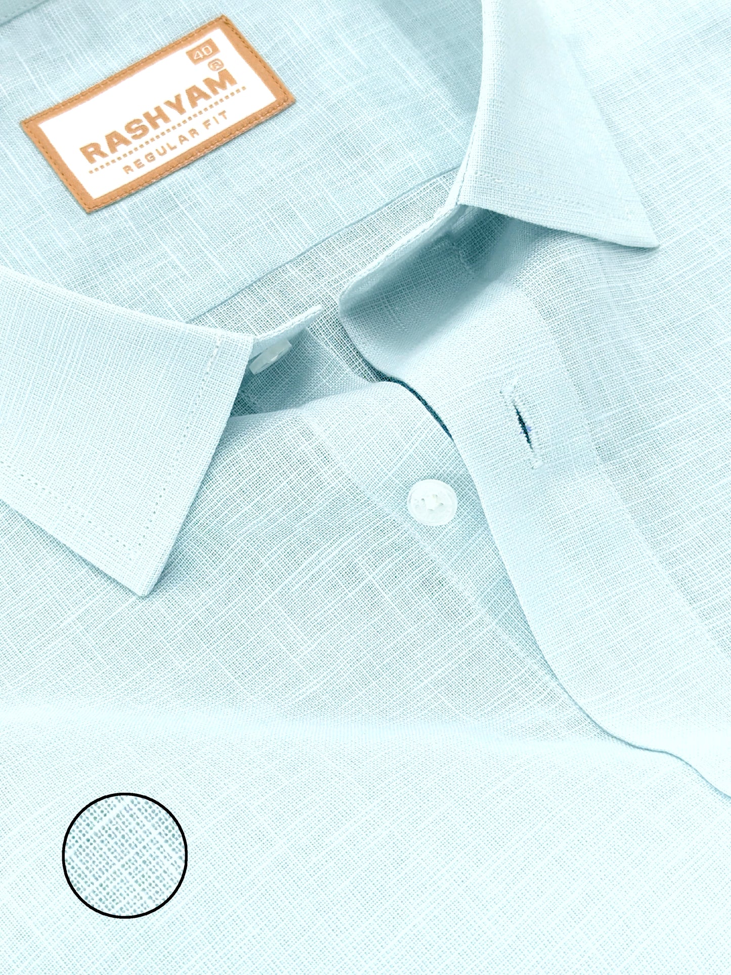 Ice Blue Luxurious Italian Linen Shirt
