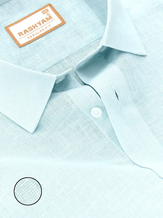 Ice Blue Luxurious Italian Linen Shirt