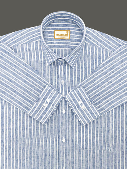 Milano Riviera Blue Striped Formal Shirt