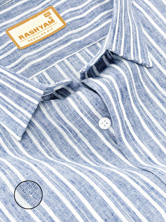 Milano Riviera Blue Striped Formal Shirt