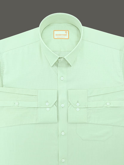 Casia Light Green Premium Cotton Formal Shirt For Men