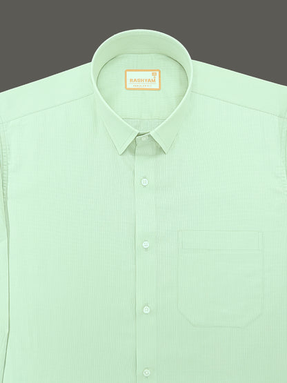 Casia Light Green Premium Cotton Formal Shirt For Men