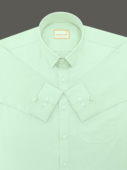 Casia Light Green Premium Cotton Formal Shirt For Men