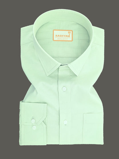 Casia Light Green Premium Cotton Formal Shirt For Men