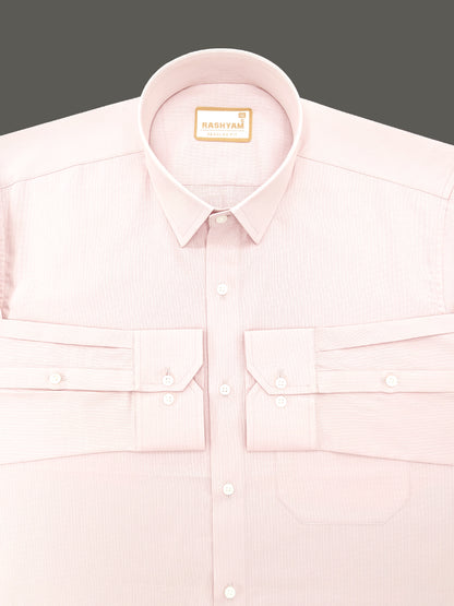 Casia Light Pink Premium Cotton Formal Shirt For Men