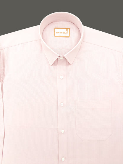 Casia Light Pink Premium Cotton Formal Shirt For Men