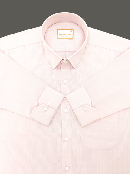 Casia Light Pink Premium Cotton Formal Shirt For Men