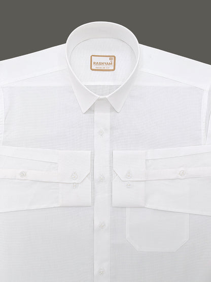 Faenza Luxury Cotton Egyptian Bright White Formal Shirt For men