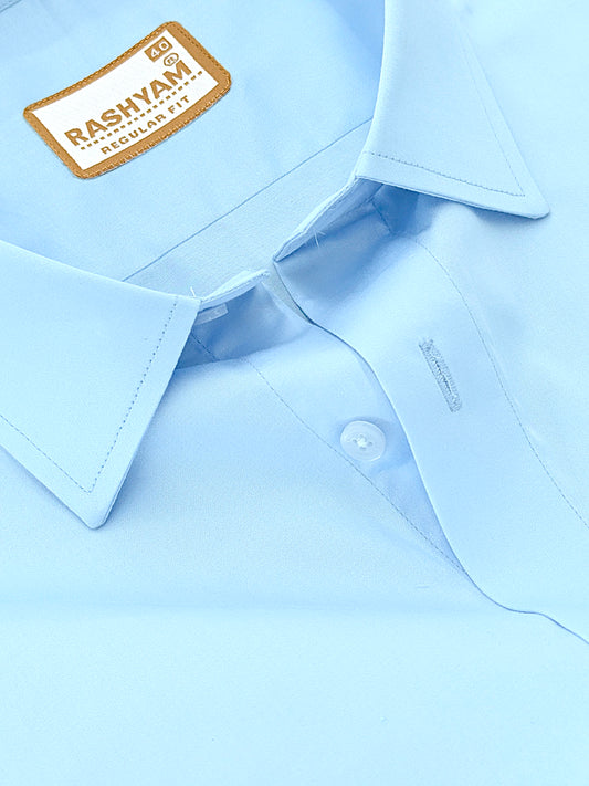 Avellino Luxurious Sky Blue Super Soft Cotton Shirt For Men