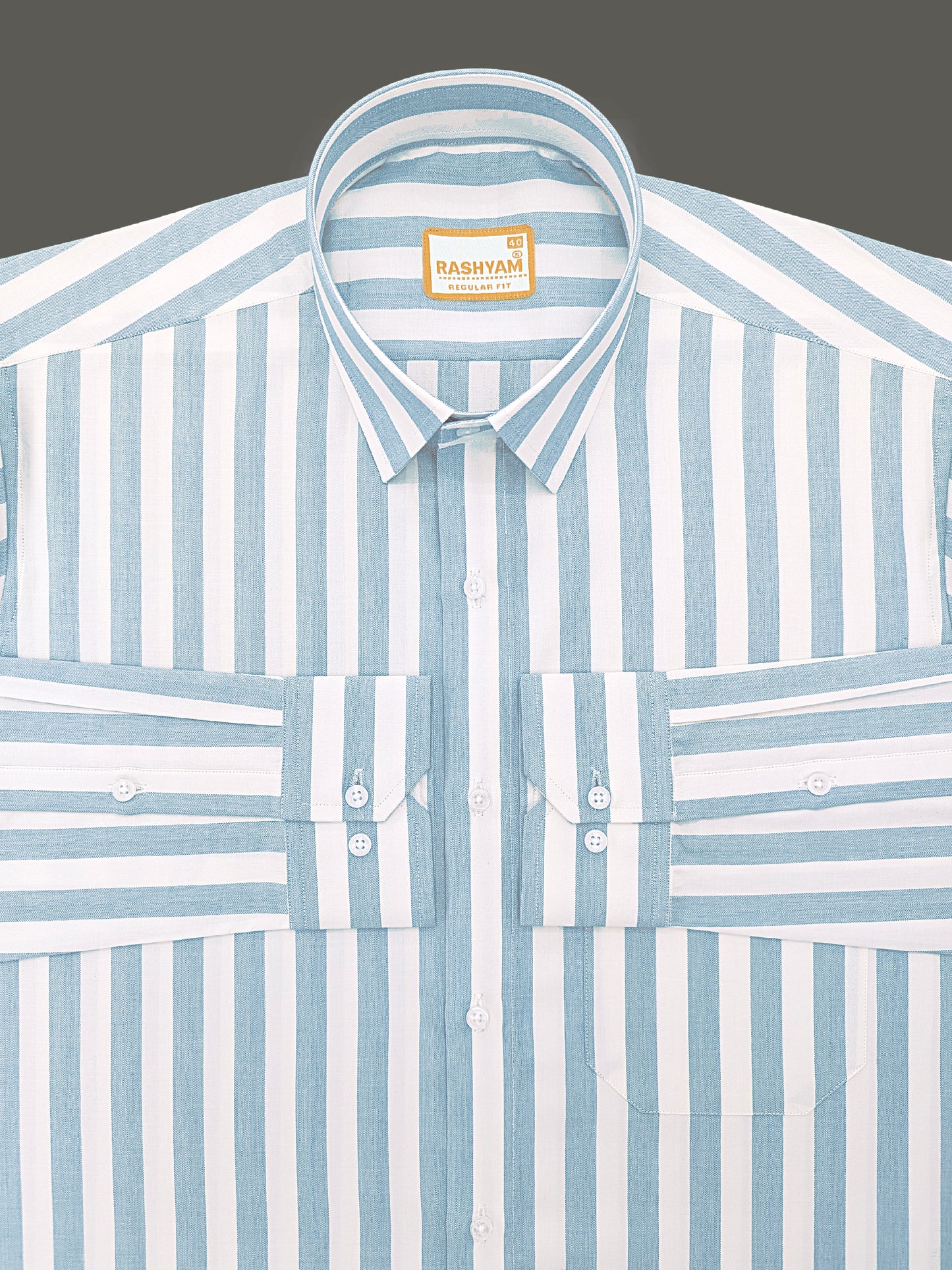 Otranto Light Blue Lining  Corporate Luxury Premium Cotton Formal Shirt