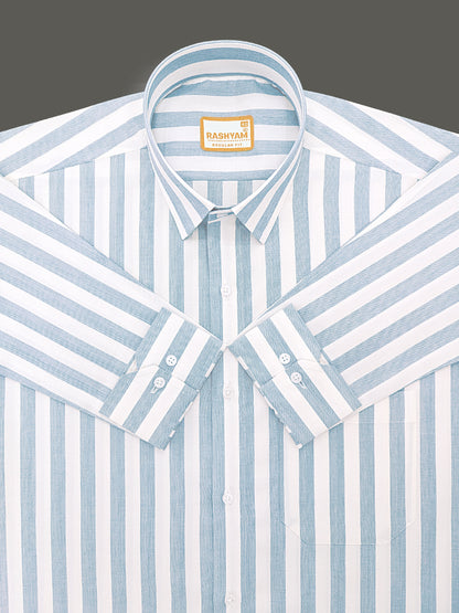 Otranto Light Blue Lining  Corporate Luxury Premium Cotton Formal Shirt