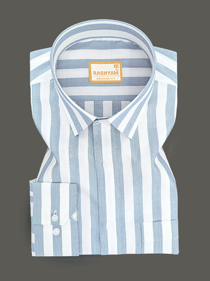 Otranto Light Blue Lining  Corporate Luxury Premium Cotton Formal Shirt