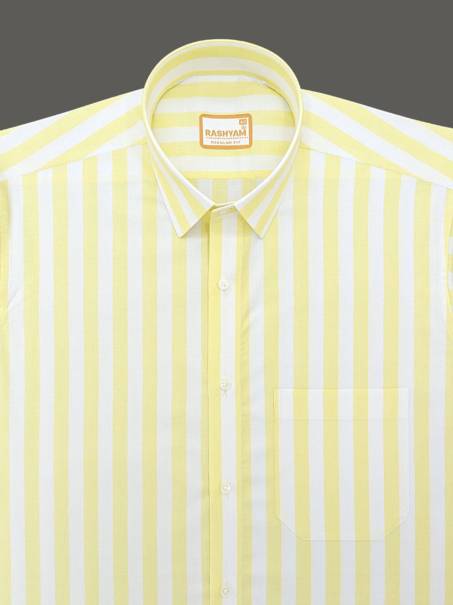 Otranto Yellow Lining  Corporate Luxury Premium Cotton Formal Shirt