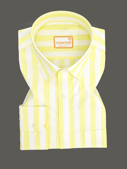 Otranto Yellow Lining  Corporate Luxury Premium Cotton Formal Shirt